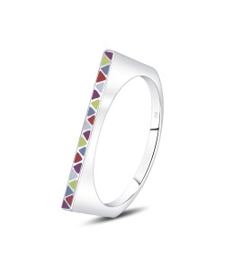 Beautiful Slim Straight Line Silver Ring NSR-4148
